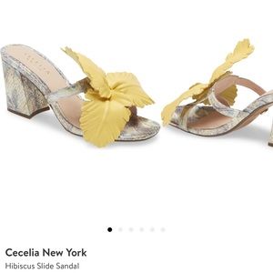 Cecelia New York hibiscus slide heels size 8